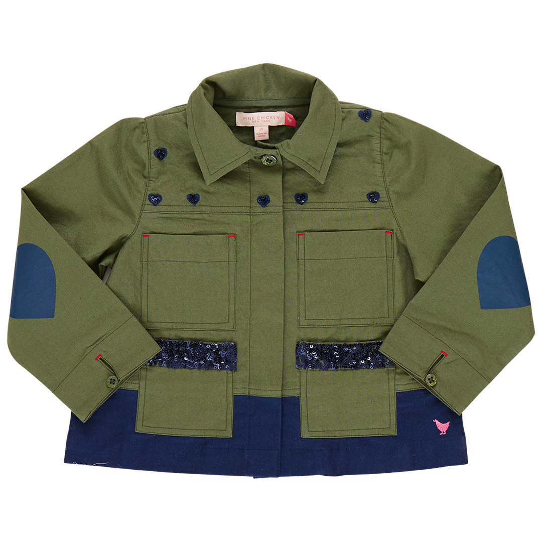 Pink Chicken Girls Wylie Jacket in Army Green